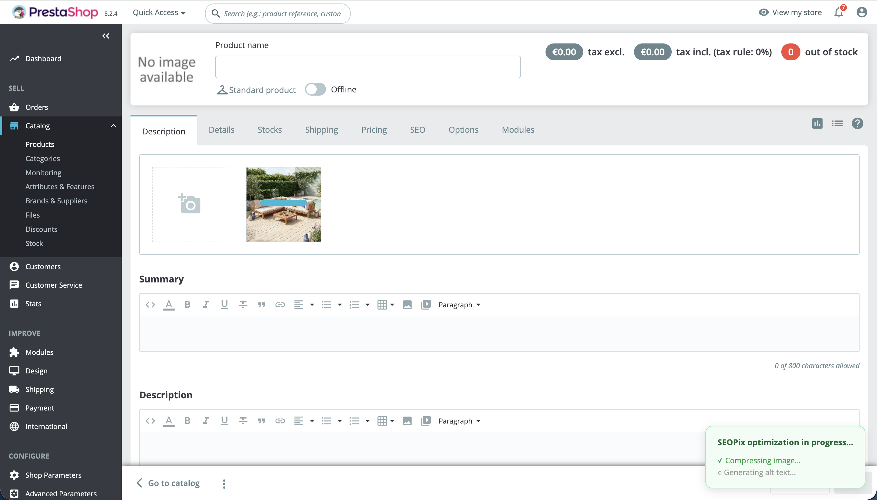 Uploading product image in PrestaShop